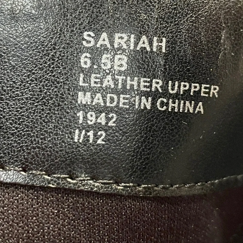 Lauren Ralph Lauren Sariah Black Leather Riding Boots Women 6.5 B Tall Knee High